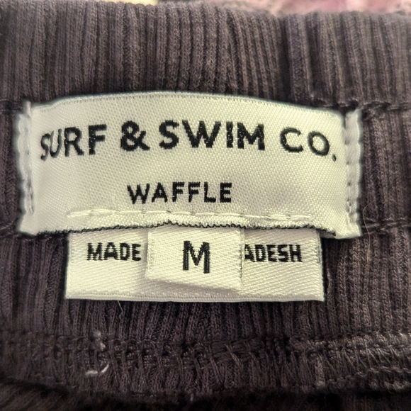 Surf and Swim Company DARK Gray waffle Knit Joggers , US M - Picture 6 of 9